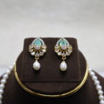 Single Layer Pearl Necklace Pendant Set - Image 5