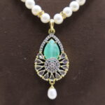 Single Layer Pearl Necklace Pendant Set - Image 4