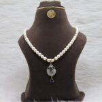 Purple Stone Pearl Necklace - Image 2