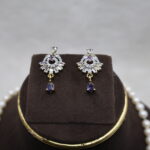 Purple Stone Pearl Necklace - Image 4