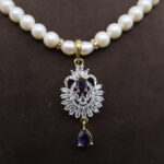 Purple Stone Pearl Necklace - Image 5