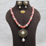 Pearl Necklace with Sunburst Pendant - Image 2