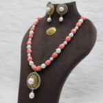 Pearl Necklace with Sunburst Pendant - Image 3