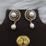 Pearl Necklace with Sunburst Pendant - Image 5