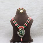 Pink Coral Pearl Necklace - Image 2