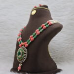 Pink Coral Pearl Necklace - Image 3