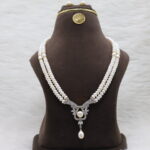 CZ Maharani Pearl Drop Necklace - Image 2