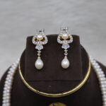 CZ Maharani Pearl Drop Necklace - Image 4
