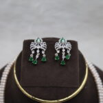 Dual-Strand Pearl Necklace CZ Pendant Set - Image 5