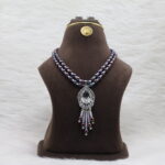 Diamond-Cut Drop Pearl Necklace - Image 2