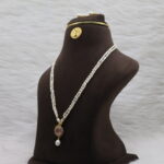 Aura Pink Drop Pearl Necklace - Image 3