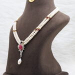 CZ Blossom Pearl Necklace - Image 3