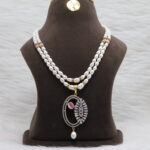 Royal Pink Drop Pearl Necklace - Image 2