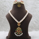 Pearl Necklace Pendant Set - Image 2