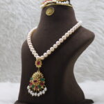 Pearl Necklace Pendant Set - Image 3
