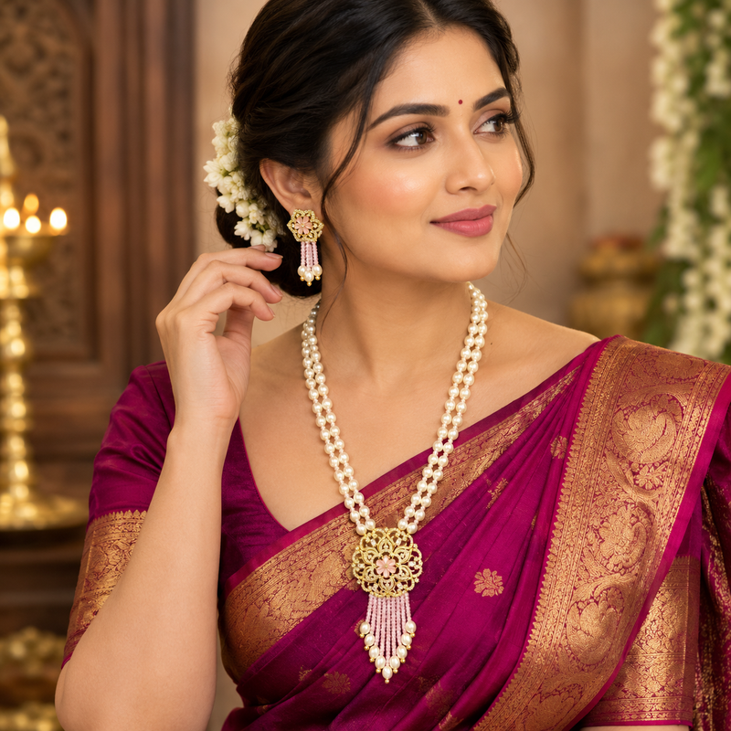 Hyderabadi Pearl Pendant with Chain Buy Online