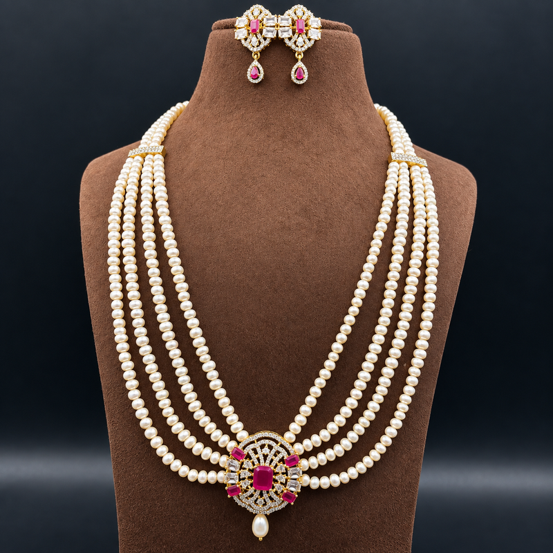 buy long necklace with pearls online at best original pearl shop hyderabad