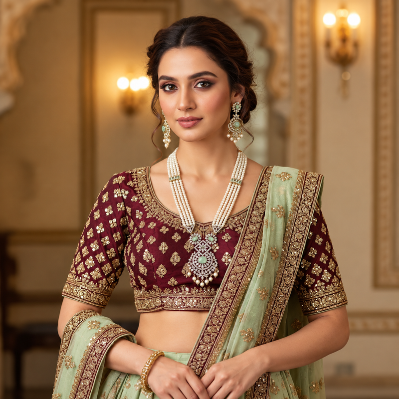 Shop pearl bridal jewellery sets online